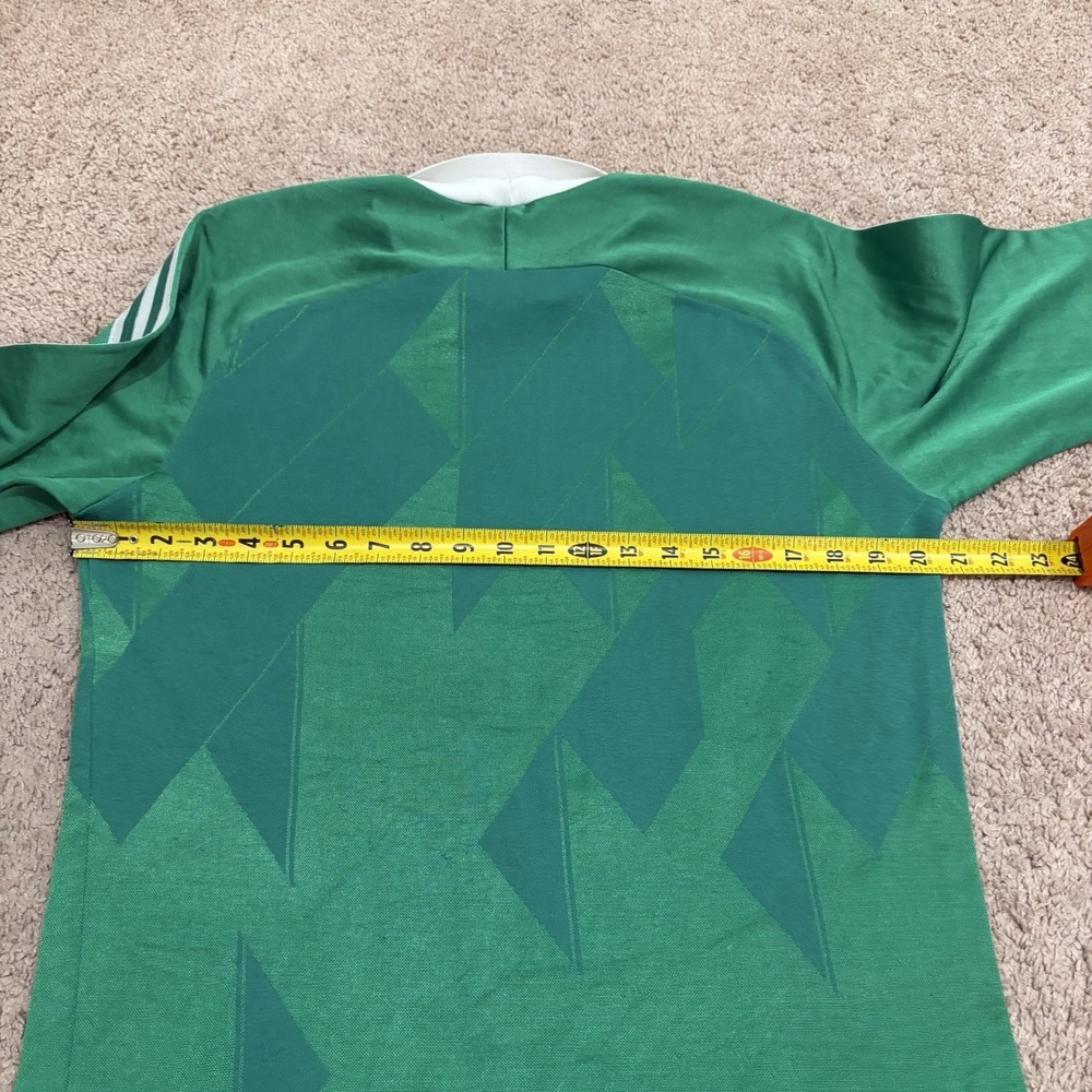 Vintage 1980s Adidas Goalkeeper Football Shirt Green Template Soccer Jersey - Picture 6 of 7